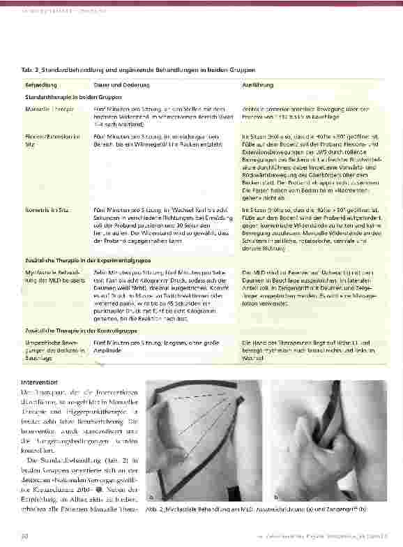 Vorschauseite 4: Effektivität myofaszialer Behandlungen bei unspezifischen Kreuzschmerzen