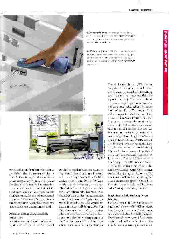 Vorschauseite 2: Kooperation für optimale Hygiene