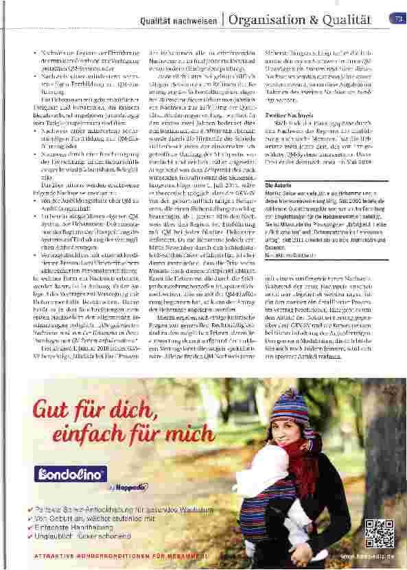Vorschauseite 2: QM in der Freiberuflichkeit I Teil 19 Qualität nachweisen