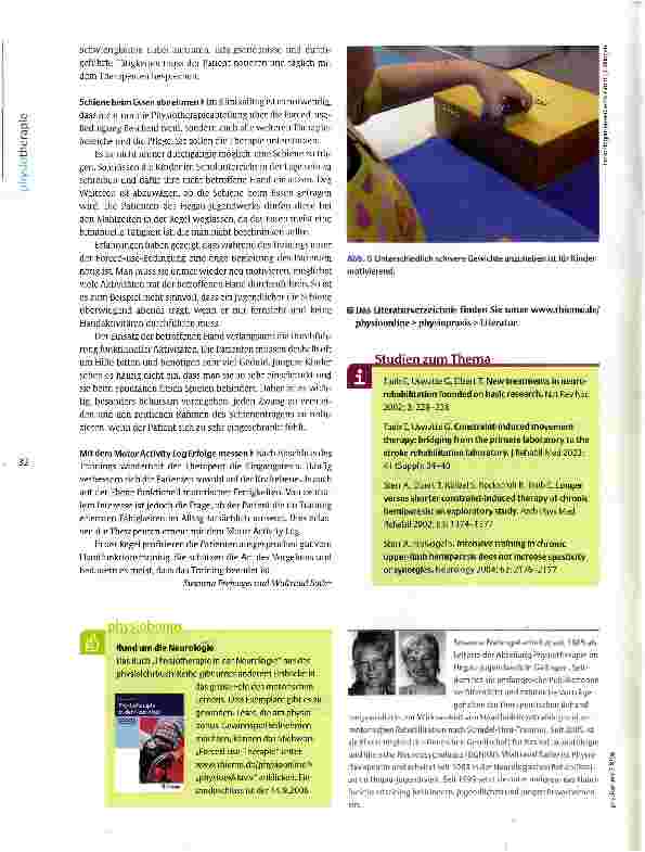 Vorschauseite 5: Handfunktionstraining mit Forced-use-TherapieDen Nichtgebrauch verhindern