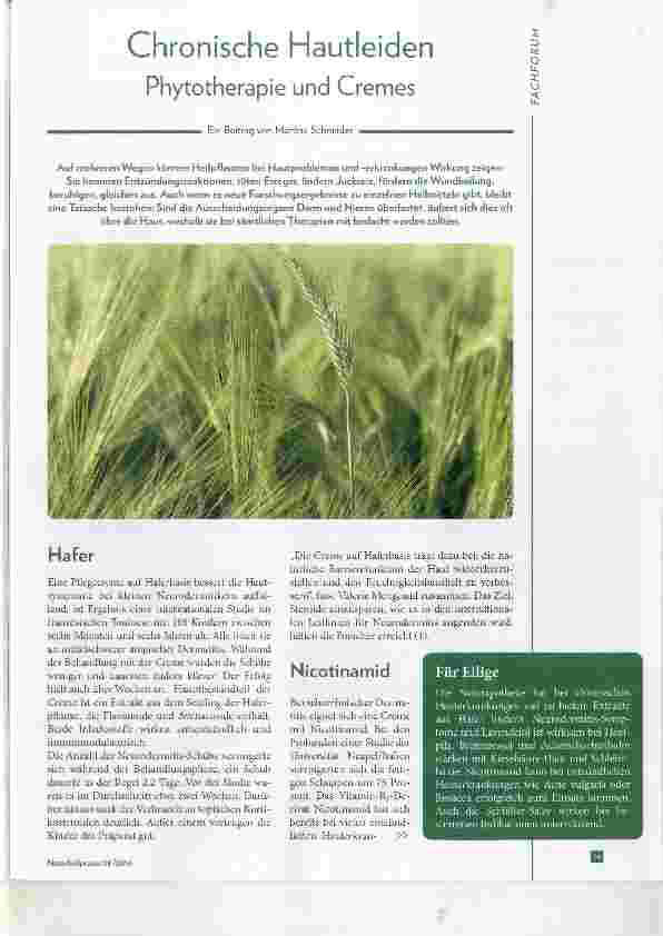 Vorschauseite 1: Chronische Hautleiden Phytotherapie und Cremes