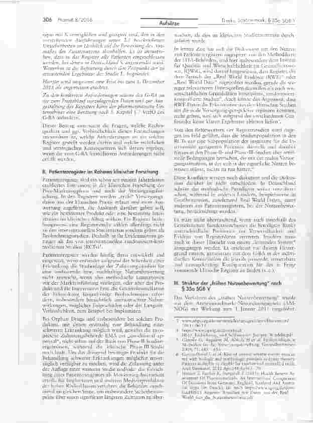 Vorschauseite 2: Patientenregister im deutschem Versorgungsicontext als Aufloge Nutzenbewertungsverfahren nach § 35a SGB V