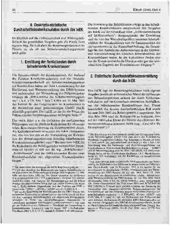 Vorschauseite 6: Verfassungsrechtliche Maßstäbe für die Kalkulation von DRGs