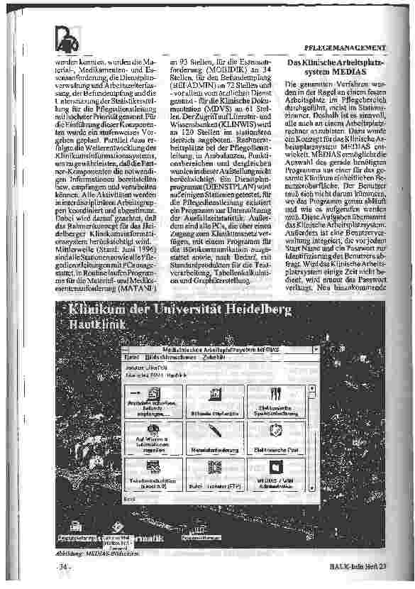 Vorschauseite 2: EDV im Pflegebereich des Universitätsklinikums Heidelberg