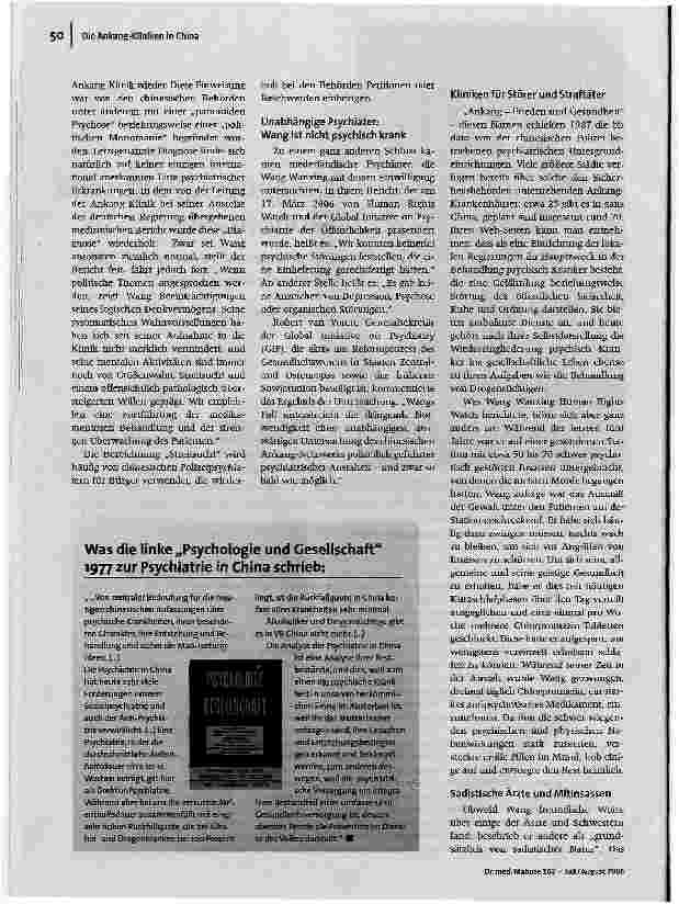 Vorschauseite 2: Diagnose: Politische MonomanieDie Gefangenen in den psychiatrischen Ankang-Kliniken in China