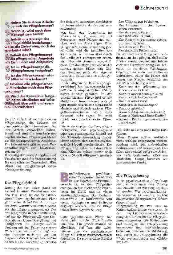 Vorschauseite 3: Psychiatrie im Wandel Psychiatrische Pflege heute