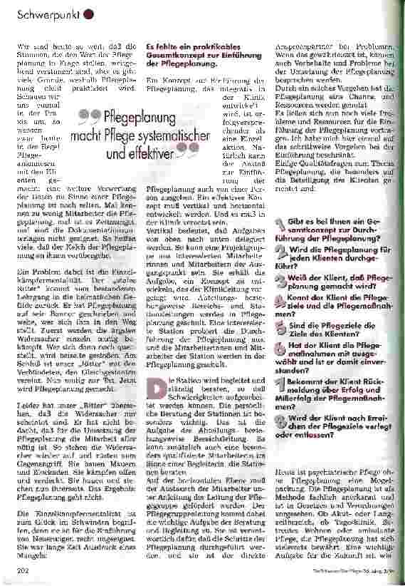 Vorschauseite 4: Psychiatrie im Wandel Psychiatrische Pflege heute