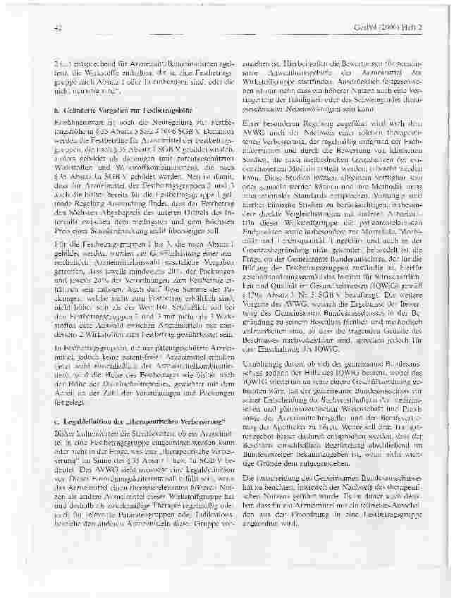 Vorschauseite 6: Gesetz zur Verbesserung der Wirtschaftlichkeit in der Arzneimittelversorgung (AVWG)