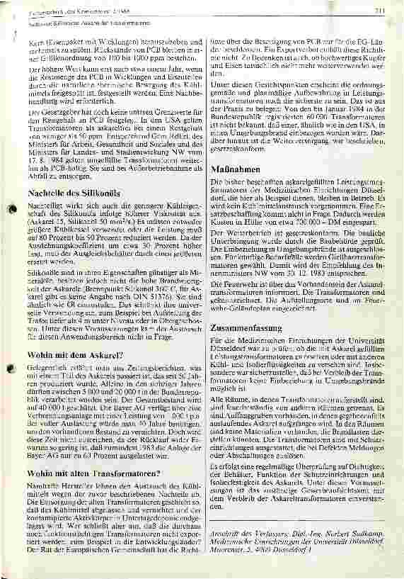 Vorschauseite 4: Kühlmittel Askarel für Transformatoren
