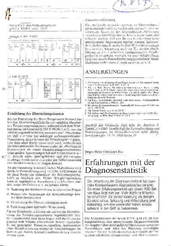 Vorschauseite 1: Erfahrungen mit der Diagnostikstatistik