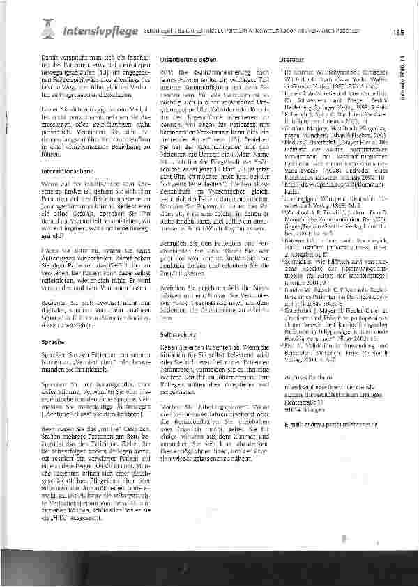 Vorschauseite 6: Kommunikation mit postoperativ verwirrten Patienten
