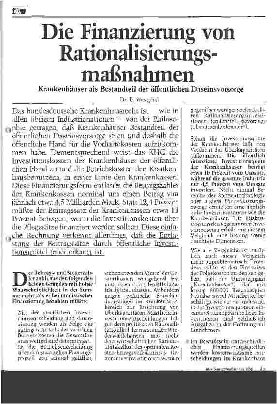 Vorschauseite 1: Die Finanzierung von Rationalisierungsmaßnahmen