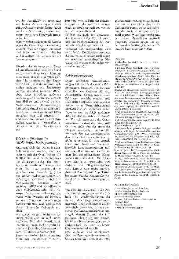 Vorschauseite 3: Rechtliche Aspekte der neuen MDK-Prüfgrundlagen