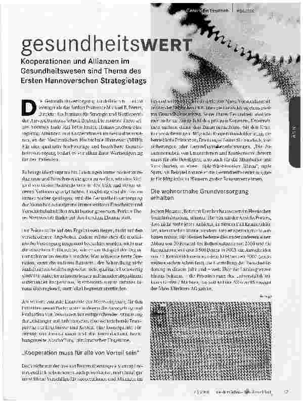Vorschauseite 1: Gesundheitswert