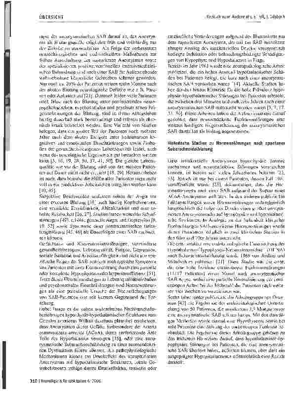 Vorschauseite 2: Neuroendokrine Dysfunktion nach Subarachnoidalblutung
