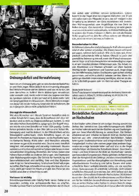 Vorschauseite 1: Betriebliches Gesundheitsmanagement an Hochschulen