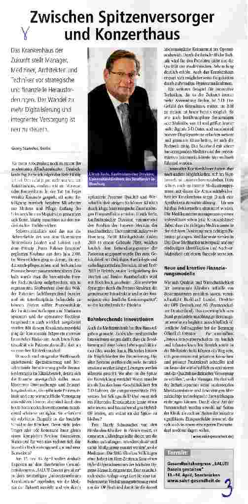Vorschauseite 1: Zwischen Spitzenversorger und Konzerthaus
