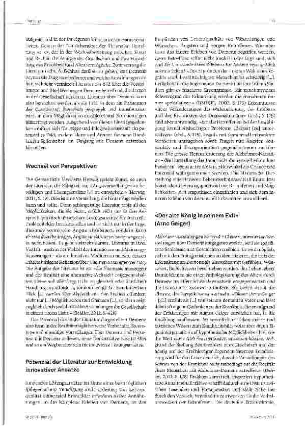 Vorschauseite 2: Literarische Transformation des Themas Demenz in Alzheimer -Narrationen