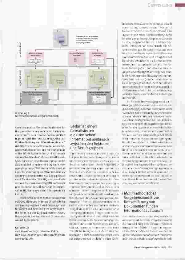 Vorschauseite 2: Der elektronische Wundbericht ais Grundiage für eine interprofessionelle Kommunikation in der intersektoralen Versorgung
