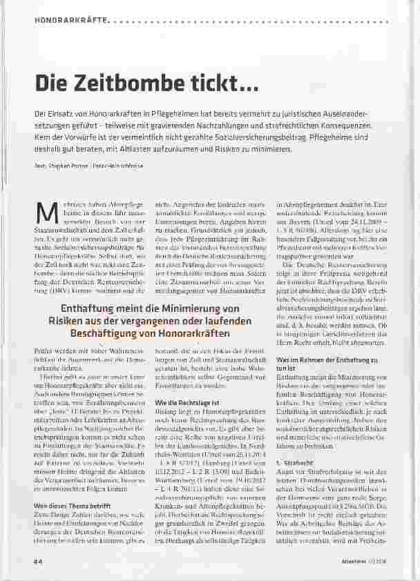 Vorschauseite 1: Die Zeitbombe tickt...