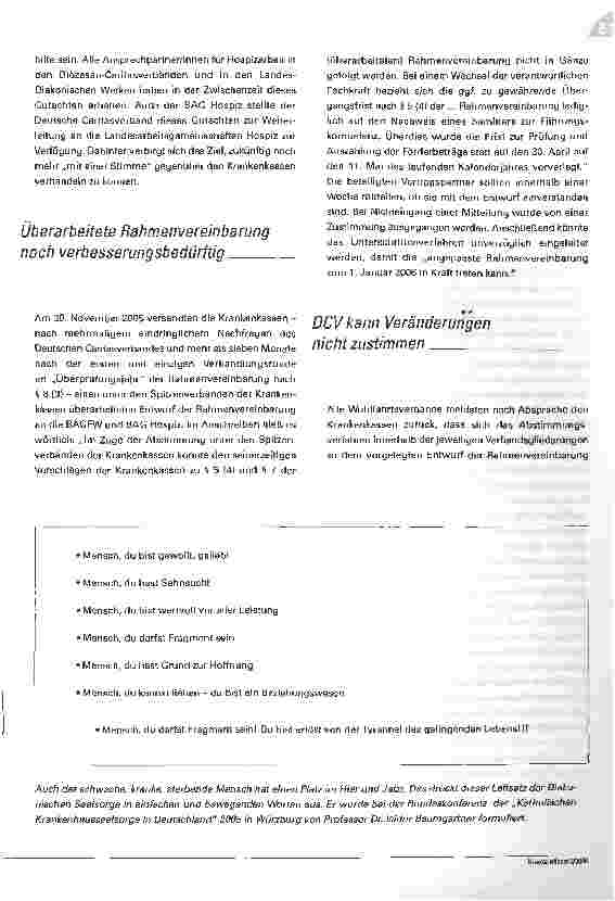 Vorschauseite 3: Förderung ambulanter HospizdiensteKrankenkassen behalten zweckgebundene Fördergelder in Millionenhöhe