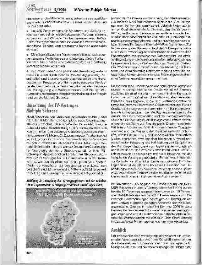 Vorschauseite 5: Von der Versorgungsforschung zur Integrierten Versorgung am Beispiel der Multiplen Sklerose