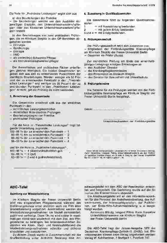 Vorschauseite 5: Lehrgang zur Heranbildung von Fachschwestern und Fachpflegern für den OP-dienst UNI Berlin