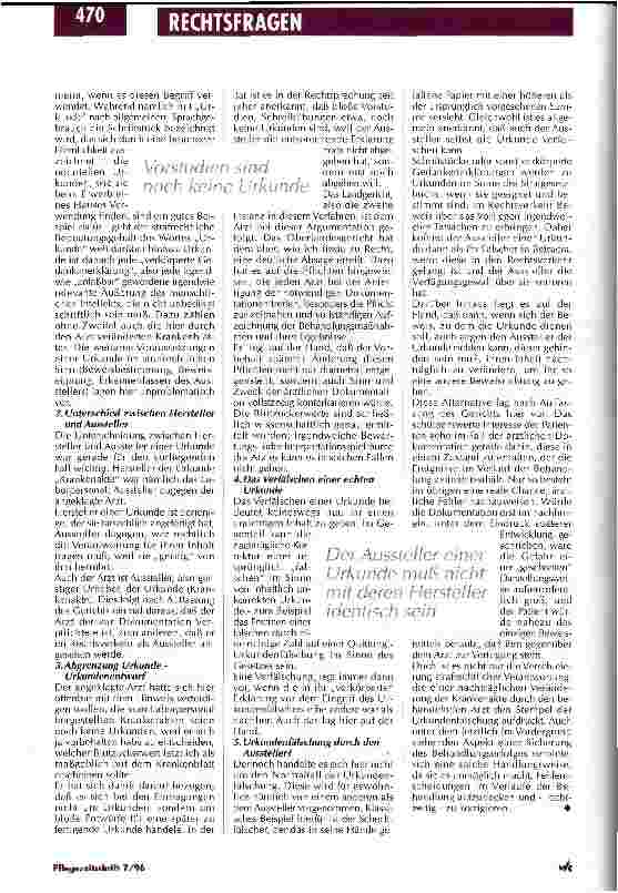 Vorschauseite 2: Die Verfälschung der Dokumentation ist eine Urkundenfälschung