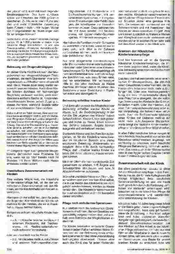 Vorschauseite 3: Ambulante Kinderkrankenpflege - Möglichkeiten und Grenzen