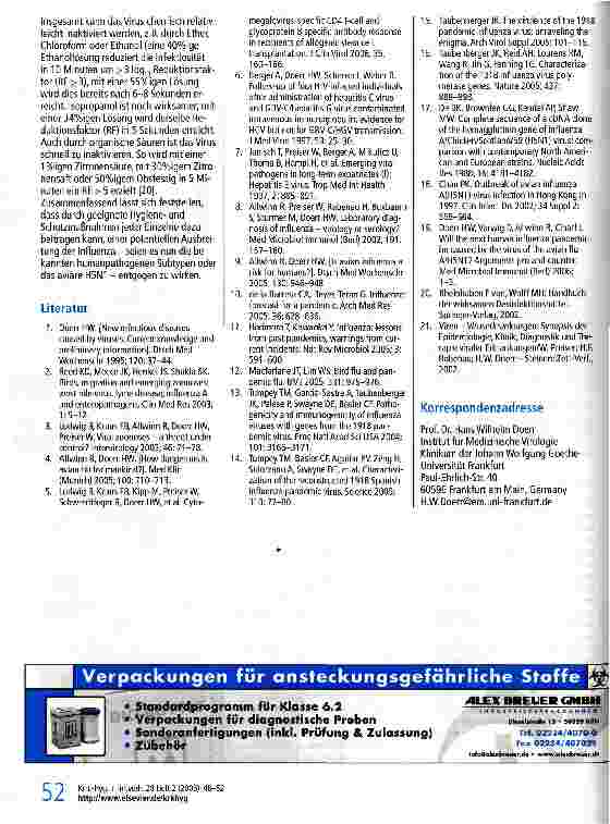 Vorschauseite 5: Neue Viruskrankheiten des Menschen - emerging diseases: am Beispiel der Vogelgrippe