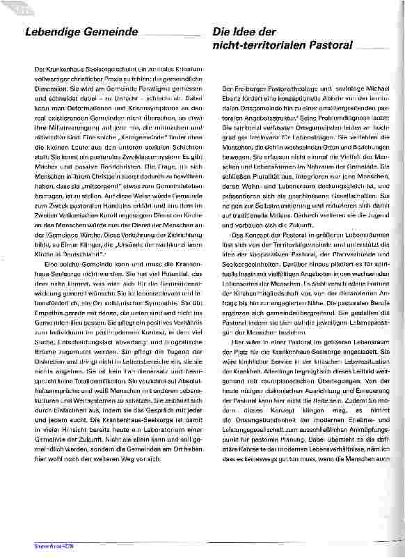 Vorschauseite 3: Zeichenhaft und diakonisch Die Krankenhaus-Seelsorge pastoraltheologisch verstehen