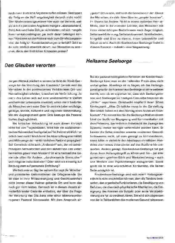 Vorschauseite 4: Zeichenhaft und diakonisch Die Krankenhaus-Seelsorge pastoraltheologisch verstehen