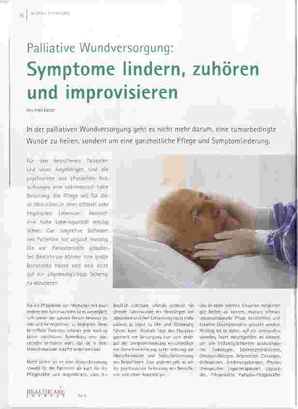 Vorschauseite 1: Palliative Wundversorgung:Symptome lindern, zuhören und improvisieren