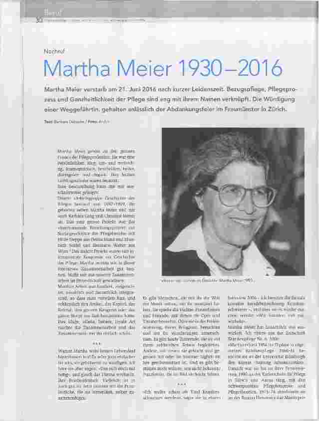 Vorschauseite 1: Martha Meier 1930-2016