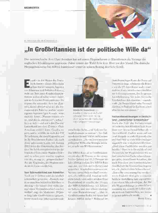 Vorschauseite 1: In Großbritannien ist der politische Wille da