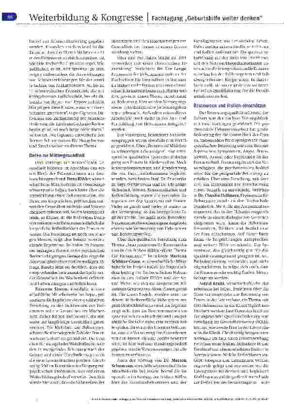 Vorschauseite 2: Geburtshilfe weiter denken