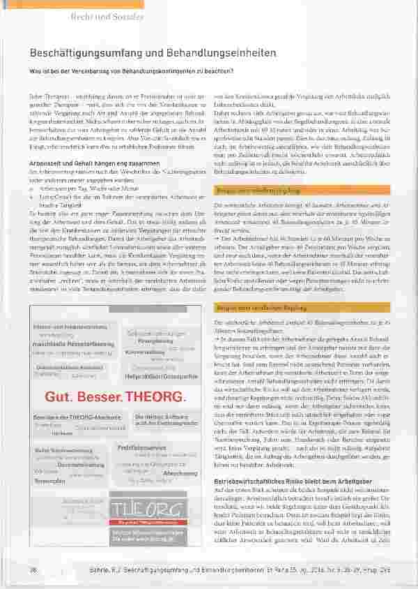 Vorschauseite 1: Beschäftigungsumfang und Behandlungseinheiten Was ist bei der Vereinbarung von Behandlungskontingenten zu beachten?