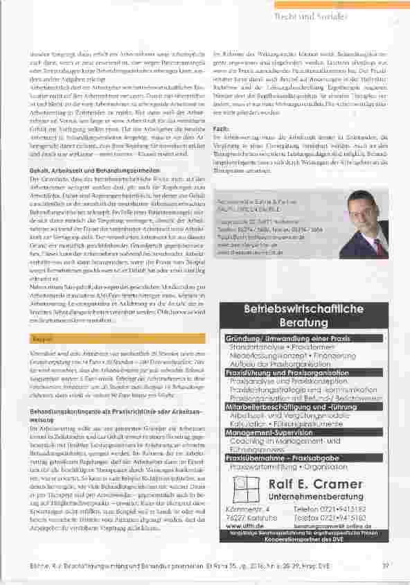 Vorschauseite 2: Beschäftigungsumfang und Behandlungseinheiten Was ist bei der Vereinbarung von Behandlungskontingenten zu beachten?