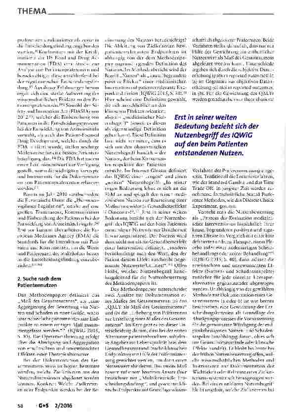Vorschauseite 3: Die Methode der Nutzenbewertung in Deutschland