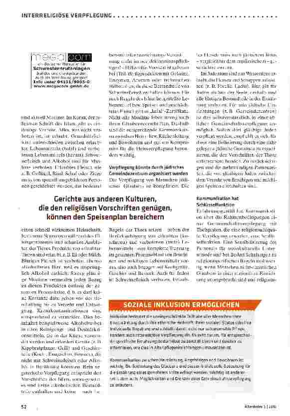 Vorschauseite 3: Inklusion aus der Heimküche