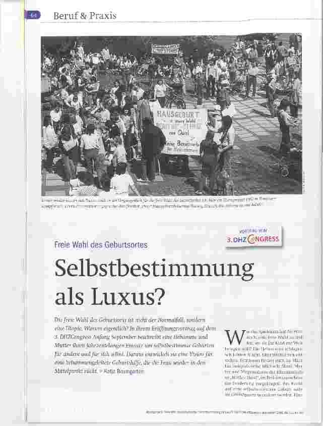 Vorschauseite 1: Selbstbestimmung als Luxus?