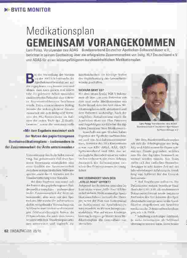 Vorschauseite 1: Medikationsplan GEMEINSAM VORANGEKOMMEN