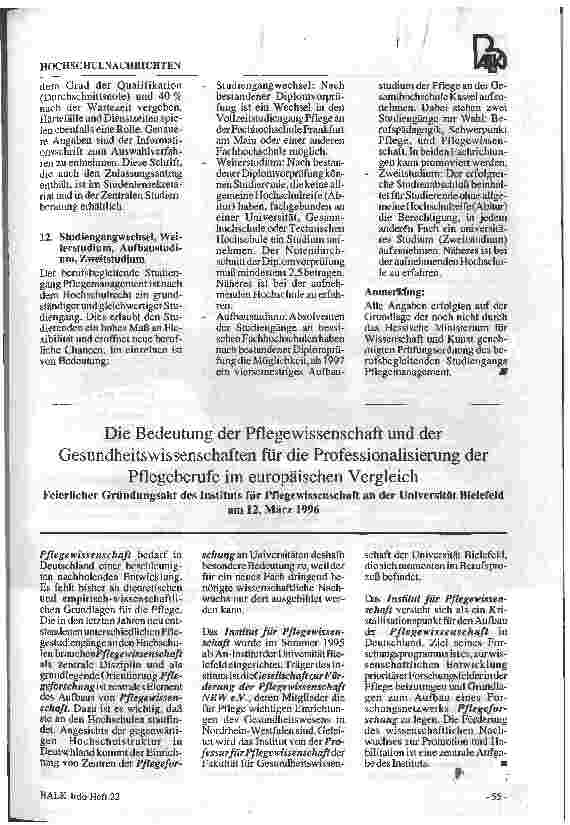 Vorschauseite 5: Berufsbegleitender Studiengang Pflegemanagement an der Fachhochschule Frankfurt am Main