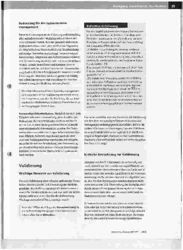 Vorschauseite 3: Aufbereitung von MedizinproduktenProblerne der Validierung von Reinigungsund Desinfektionsgeräten und Lösungsansätze