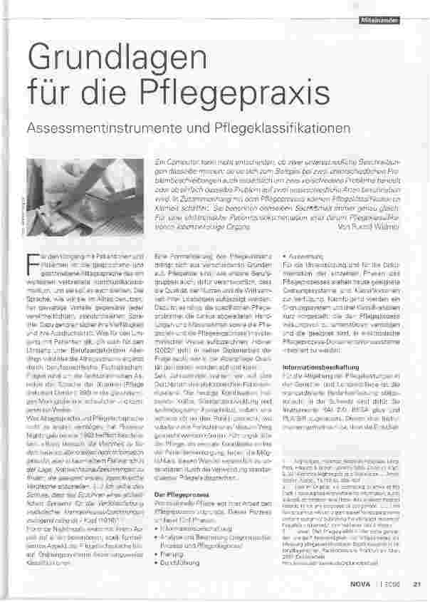 Vorschauseite 1: Grundlagen für die PflegepraxisAssessmentinstrumente und Pflegeklassifikationen