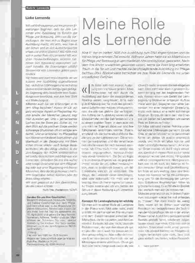 Vorschauseite 1: Meine Rolle als Lernende