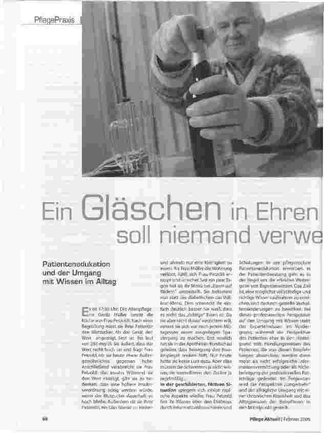 Vorschauseite 1: Ein Gläschen in Ehren soll niemand verwehren