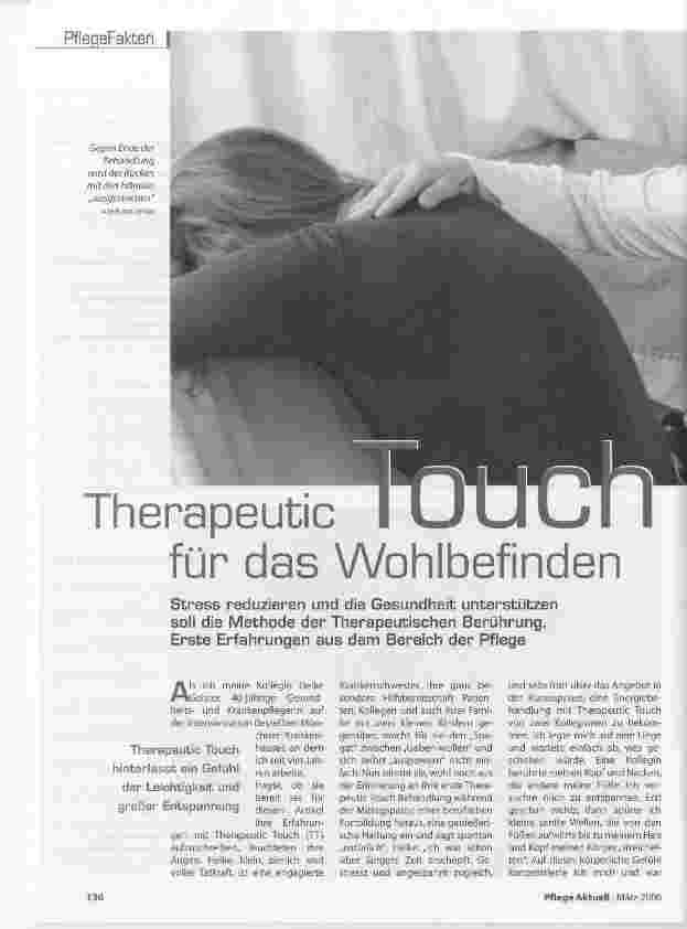 Vorschauseite 1: Therapeutic Touch für das Wohlbefinden