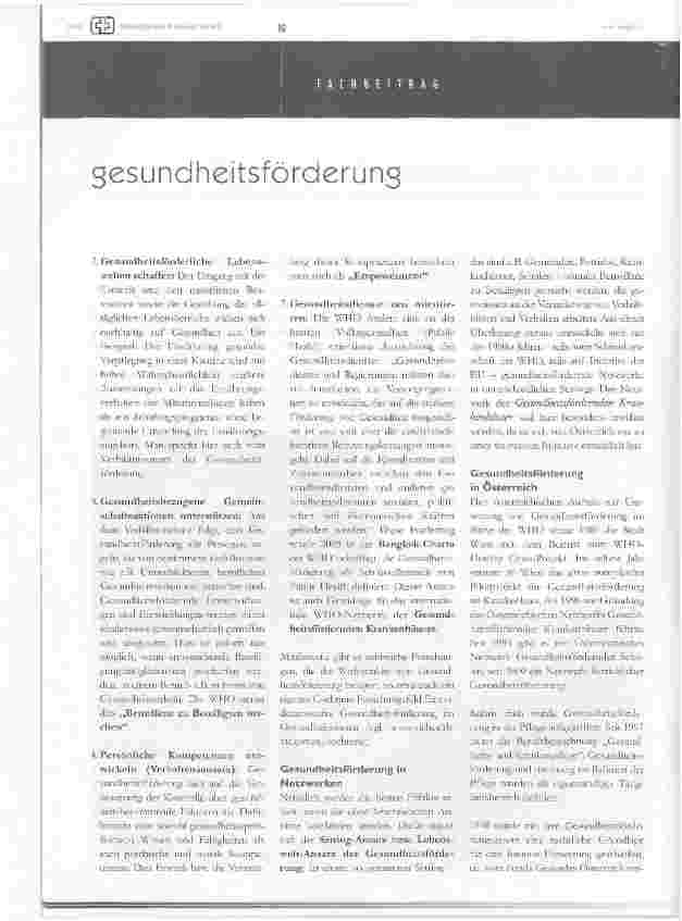 Vorschauseite 2: Was ist Gesundheitsförderung?Definitionen, Umsetzungsmöglichkeiten und Entwicklungen in Österreich