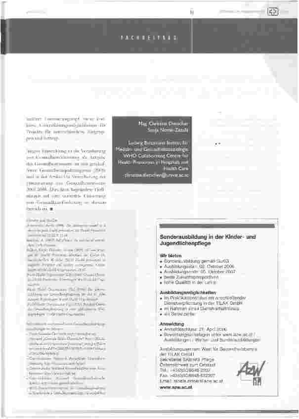 Vorschauseite 3: Was ist Gesundheitsförderung?Definitionen, Umsetzungsmöglichkeiten und Entwicklungen in Österreich